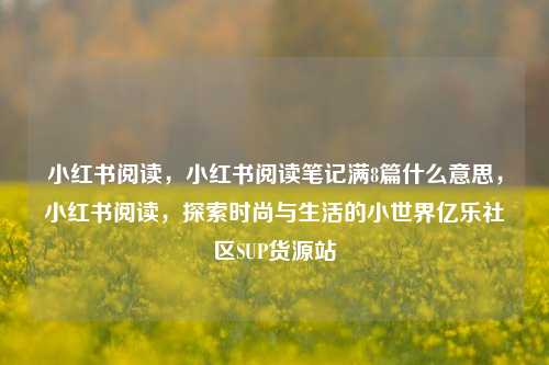 小红书阅读，小红书阅读笔记满8篇什么意思	，小红书阅读，探索时尚与生活的小世界亿乐社区SUP货源站  第1张